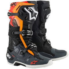 TECH 10 (MY20) BOOTS BLACK-GREY-ORANGE-FLURORED (1143)