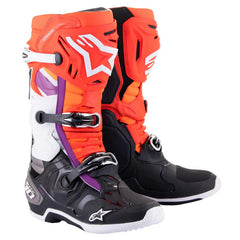 TECH 10 (MY20) BOOTS BLACK-FLURORED-FLUROORANGE-WHITE (1332)