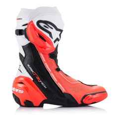 Supertech R V2 Vented Boot Black White Fluro-Red (0124)