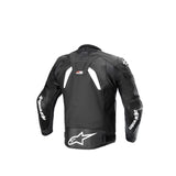 GP PLUS R V4 RIDEKNIT LEATHER JACKET BLACK WHITE (0012)