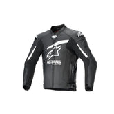 GP PLUS R V4 AIRFLOW LEATHER JACKET BLACK WHITE (0012)