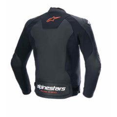 Faster V3 Air Leather Jacket Black Fluro-Red (1030)