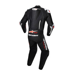 GPR7 1PC Leather Suit Black White Red Fluro (1231)