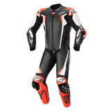RACING ABSOLUTE V2 1 PC SUIT BLACK WHITE RED FLURO (1231)