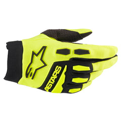 2022-2025 YOUTH FULL BORE GLOVES FLURO-YELLOW BLACK (0551)