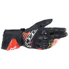 GP Tech V2 Gloves Black White Fluro-Red (1231)