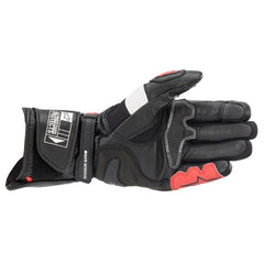 SP2 V3 Leather Glove Black-White Fluro-Red (1304)