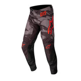 2022 RACER TACTICAL PANTS BLACK/GREY CAMO/FLURO RED (1223)