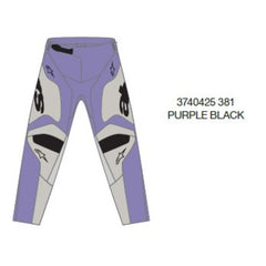 2025 YOUTH RACER VEIL PANTS PURPLE BLACK (0381)