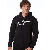 AGELESS II ZIP HOODIE BLACK/WHITE (1020)