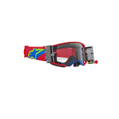 SUPERTECH CORP GOGGLE | RED BLUE (3122) | CLEAR LENS ROLL OFF