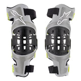 BIONIC 7 KNEE BRACE SET SILVER FLURO YELLOW (0195)
