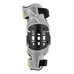 BIONIC 7 KNEE BRACE SET SILVER FLURO YELLOW (0195)