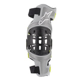 BIONIC 7 KNEE BRACE SET SILVER FLURO YELLOW (0195)