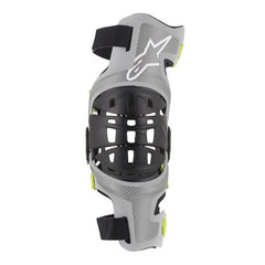 BIONIC 7 KNEE BRACE SET SILVER FLURO YELLOW (0195)