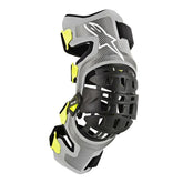 BIONIC 7 KNEE BRACE SET SILVER FLURO YELLOW (0195)