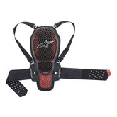 NUCLEON KR1 CELL BACK PROTECTOR w/STRAPS | RED BLACK M/58 164-182CM