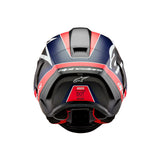 SUPERTECH SR10 TEAM HELMET ECE 22.06 BLACK CARBON RED FLURO MATT BLUE (1383)