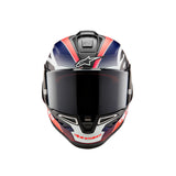 SUPERTECH SR10 TEAM HELMET ECE 22.06 BLACK CARBON RED FLURO MATT BLUE (1383)