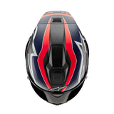 SUPERTECH SR10 TEAM HELMET ECE 22.06 BLACK CARBON RED FLURO MATT BLUE (1383)