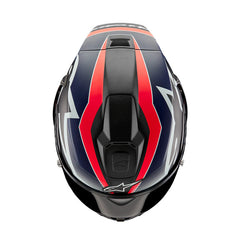 Supertech SR10 Team Helmet ECE 22.06 Black Carbon Red Fluro Matt Blue (1383)