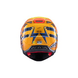S-M10 TLD EDITION 25 ECE06 DARK-BLUE ORANGE FLURO-YELLOW RED GLOSSY (7156)