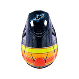 S-M10 TLD EDITION 25 ECE06 DARK-BLUE ORANGE FLURO-YELLOW RED GLOSSY (7156)