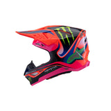 S-M10 DEEGAN HELMET ECE06 FLURO-ORANGE PURPLE FLURO-PINK (0433)