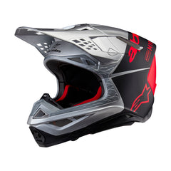 Supertech SM10 Flood Helmet ECE 22.06 Silver Black Orange Fluo Matt and Gloss (1954)
