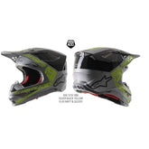 SUPERTECH SM8 TRIPLE HELMET SILVER BLACK YELLOW FLURO M&G (1955)