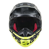 SUPERTECH SM8 RADIUM HELMET MATT BLACK FLUROYELLOW (1305)