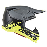 SUPERTECH SM8 RADIUM HELMET MATT BLACK FLUROYELLOW (1305)