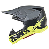 SUPERTECH SM8 RADIUM HELMET MATT BLACK FLUROYELLOW (1305)