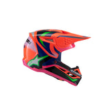 SM3 YOUTH DEEGAN HELMET ECE06 FLURO-ORANGE PURPLE FLURO-PINK (0433)