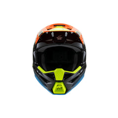 SM3 Youth FRAY Helmet ECE06 Black Orange Fluro-Yellow Glossy (1455)
