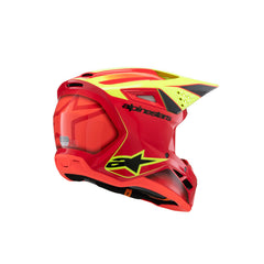 SM3 Youth FRAY Helmet ECE06 Red Fluro-Yellow Black (3051)