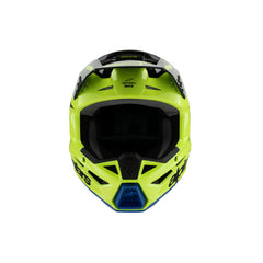SM3 Youth Radium Helmet ECE06 Fluro-Yellow Black Blue Glossy (5017)