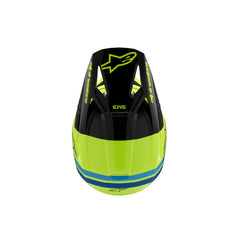 SM3 Youth Radium Helmet ECE06 Fluro-Yellow Black Blue Glossy (5017)