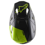 SUPERTECH SM8 ECHO HELMET ECE BLACK YELLOW FLURO M&G (1158)