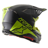SUPERTECH SM8 ECHO HELMET ECE BLACK YELLOW FLURO M&G (1158)