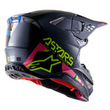 SUPERTECH SM8 ECHO HELMET ECE | BLACK BLUE/ FLURO YELLOW FLURO PINK (1759) /60 (L) $#$