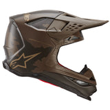 SUPERTECH SM10 LE SQUAD 23 HELMET DARKBROWN KANGAROO GOLD (0839)