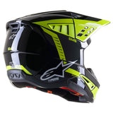 SM5 BEAM HELMET BLACK/WHITE/GREY/FLURO YELLOW (1151)