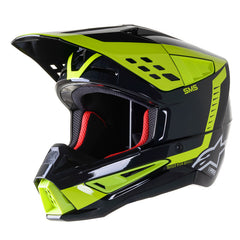Alpinestars SM5 BEAM HELMET BLACK/WHITE/GREY/FLURO YELLOW (1151)