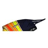 S-M10 TLD VISOR ED25 ECE06 DARK-BLUE ORANGE FLURO-YELLOW RED GLOSSY (7156)