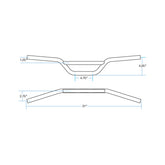 MOTO 7/8" BARS | BLACK NON-DIMPLED