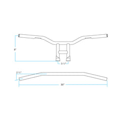 TYSON XL 8" BARS | CHROME SLOTTED