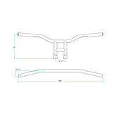 TYSON XL 8" BARS | CHROME THROTTLE BY WIRE