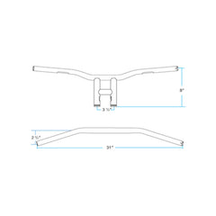 TYSON XL 8" BARS | BLACK SLOTTED