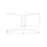 TYSON XL 12" BARS | CHROME THROTTLE BY WIRE